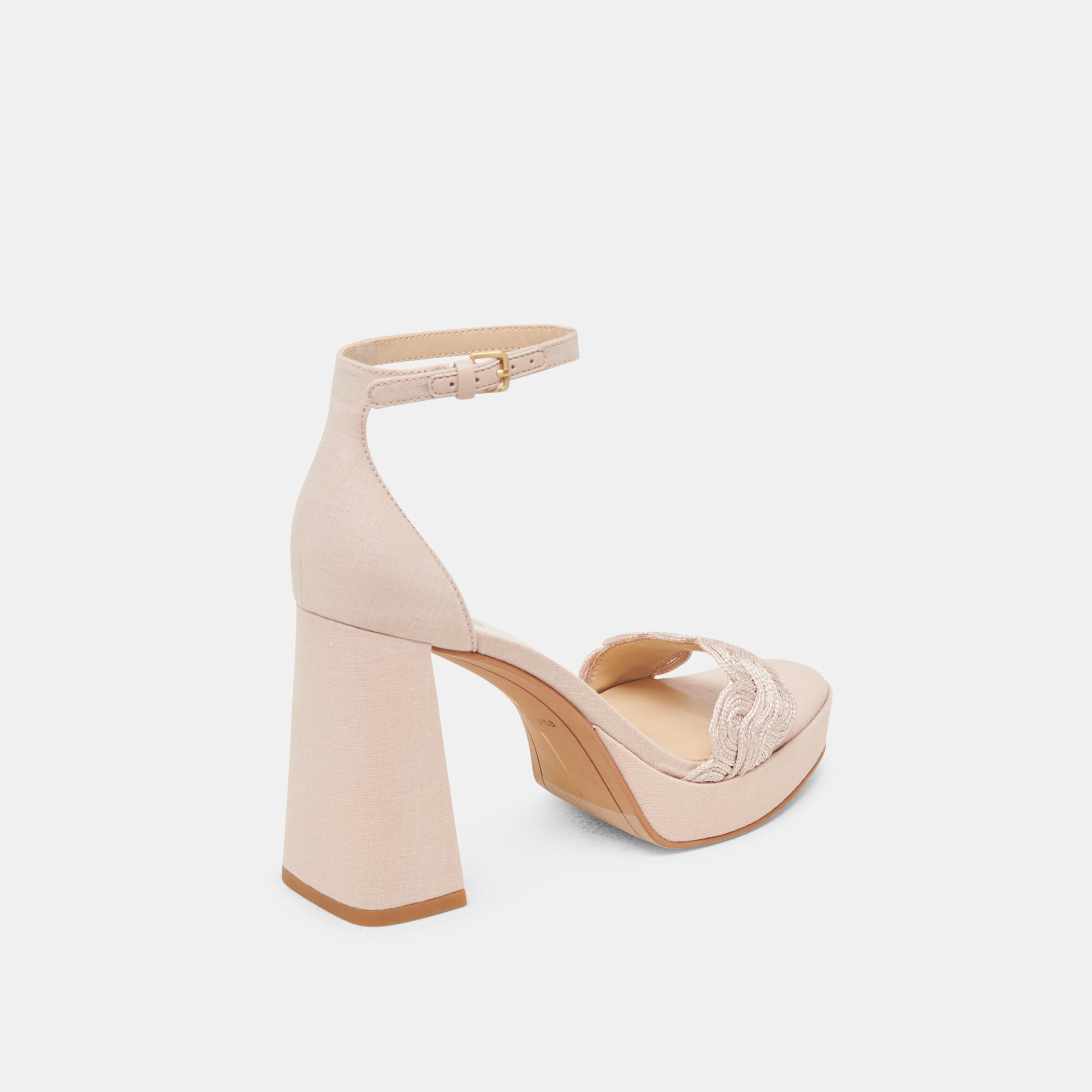 PELTIN HEELS LIGHT PINK WOVEN RAFFIA | Women Dolce Vita