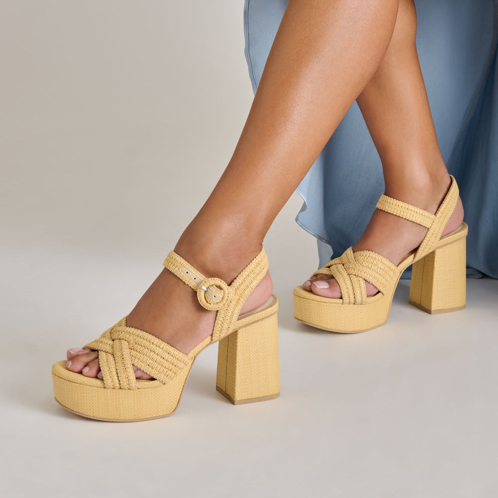 Bety Lt Natural Raffia Heels | Dolce Vita Women