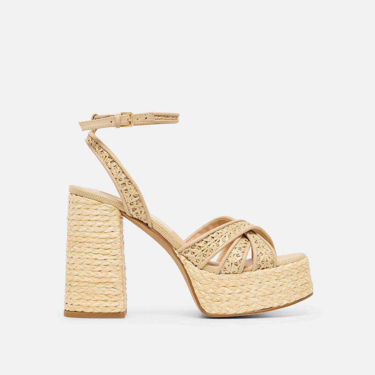 Danila Lt Natural Cross Hatch Raffia Heels | Dolce Vita Women