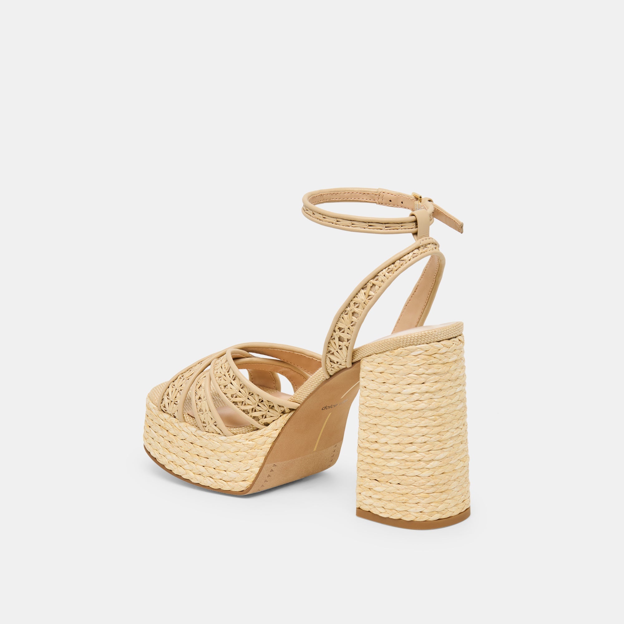 Danila Lt Natural Cross Hatch Raffia Heels | Dolce Vita Women