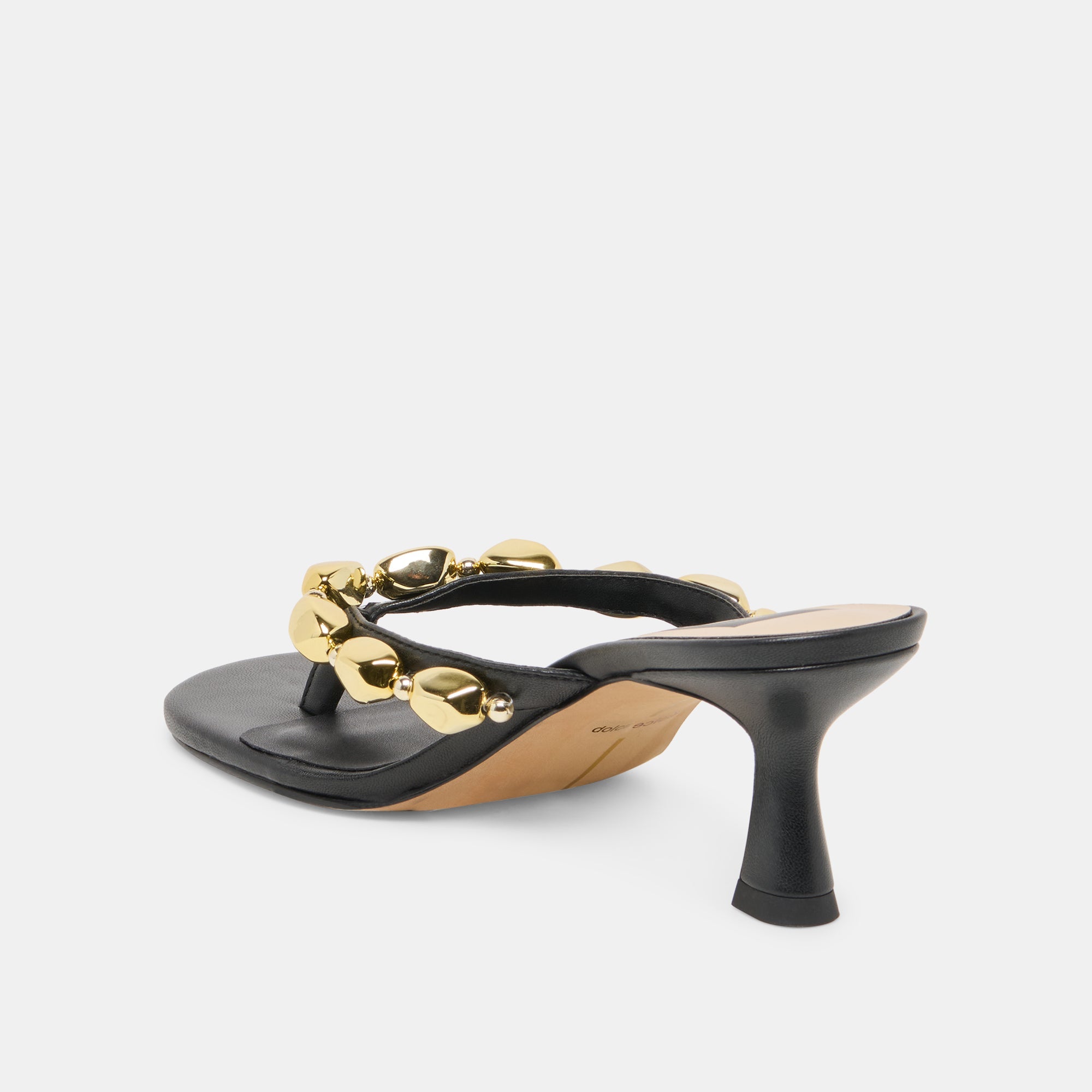 Daksie Black Leather Heels | Women Dolce Vita