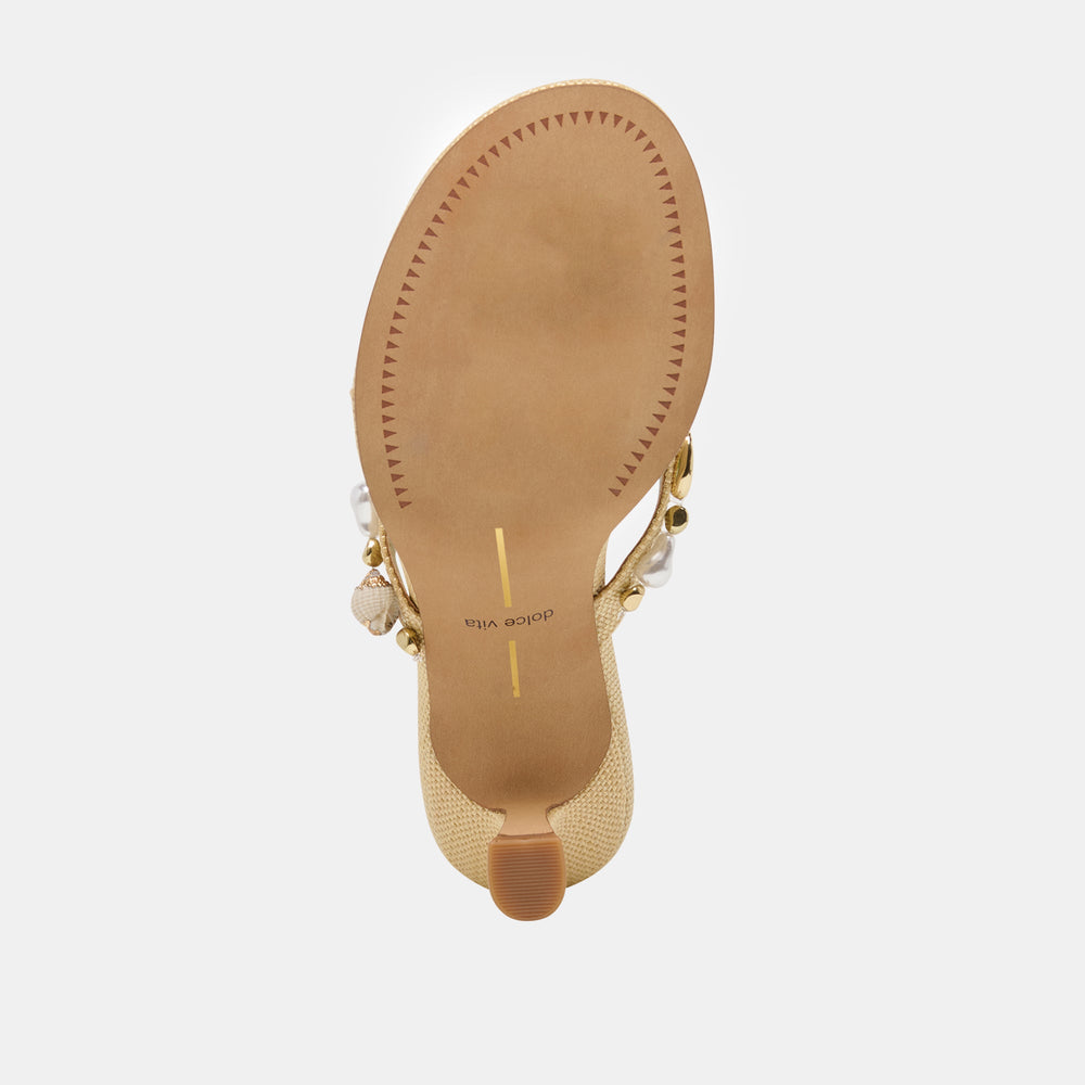 Daksie Lt Natural Raffia Heels | Dolce Vita Women