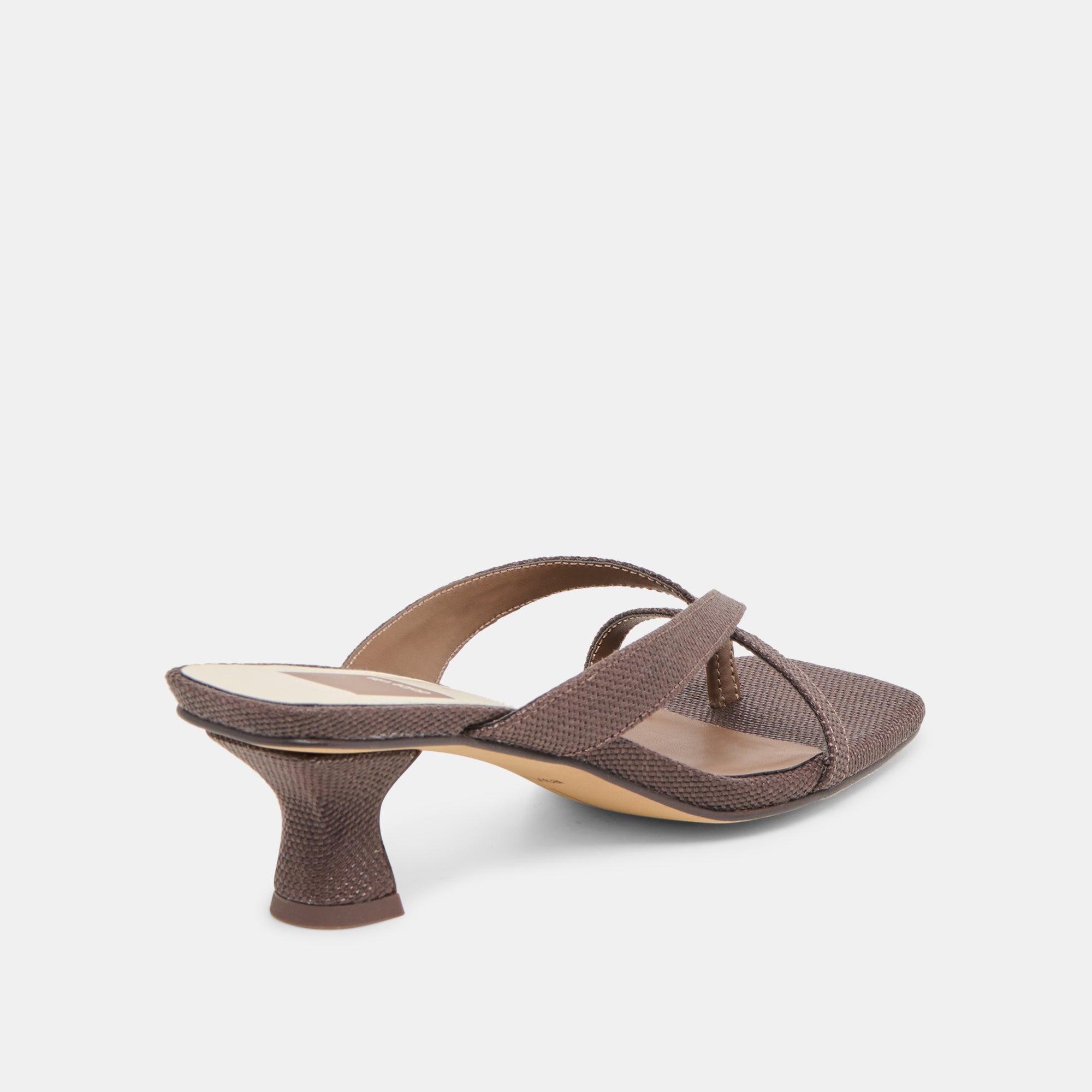 Brevel Chocolate Raffia Heels | Women Dolce Vita