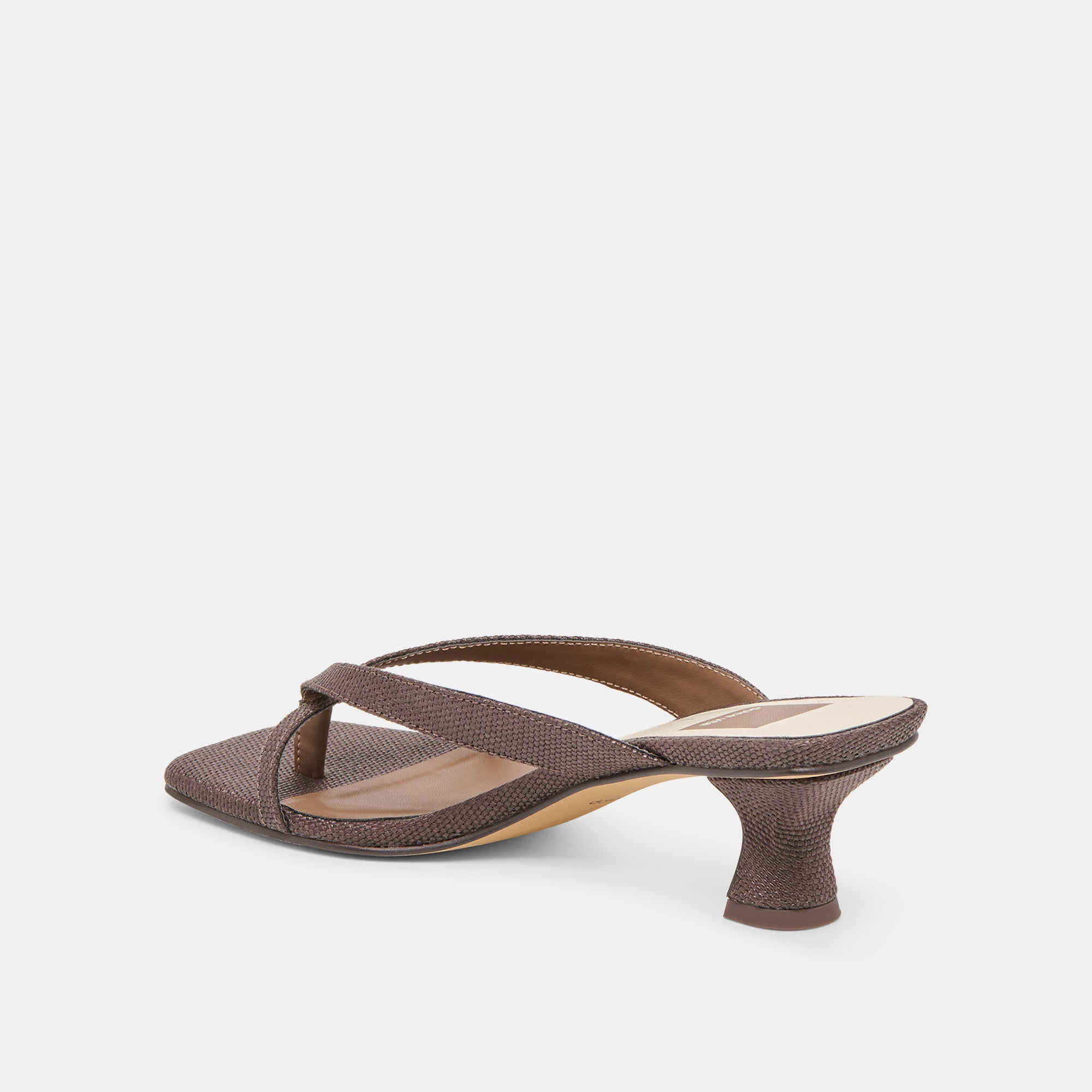 Brevel Chocolate Raffia Heels | Women Dolce Vita