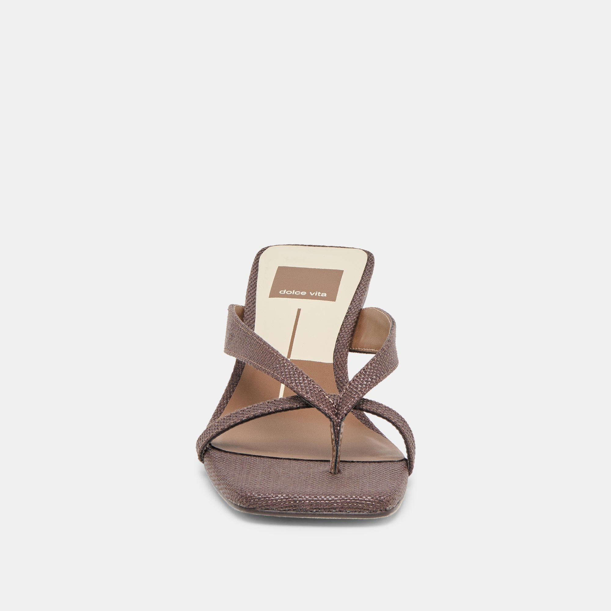 Brevel Chocolate Raffia Heels | Women Dolce Vita