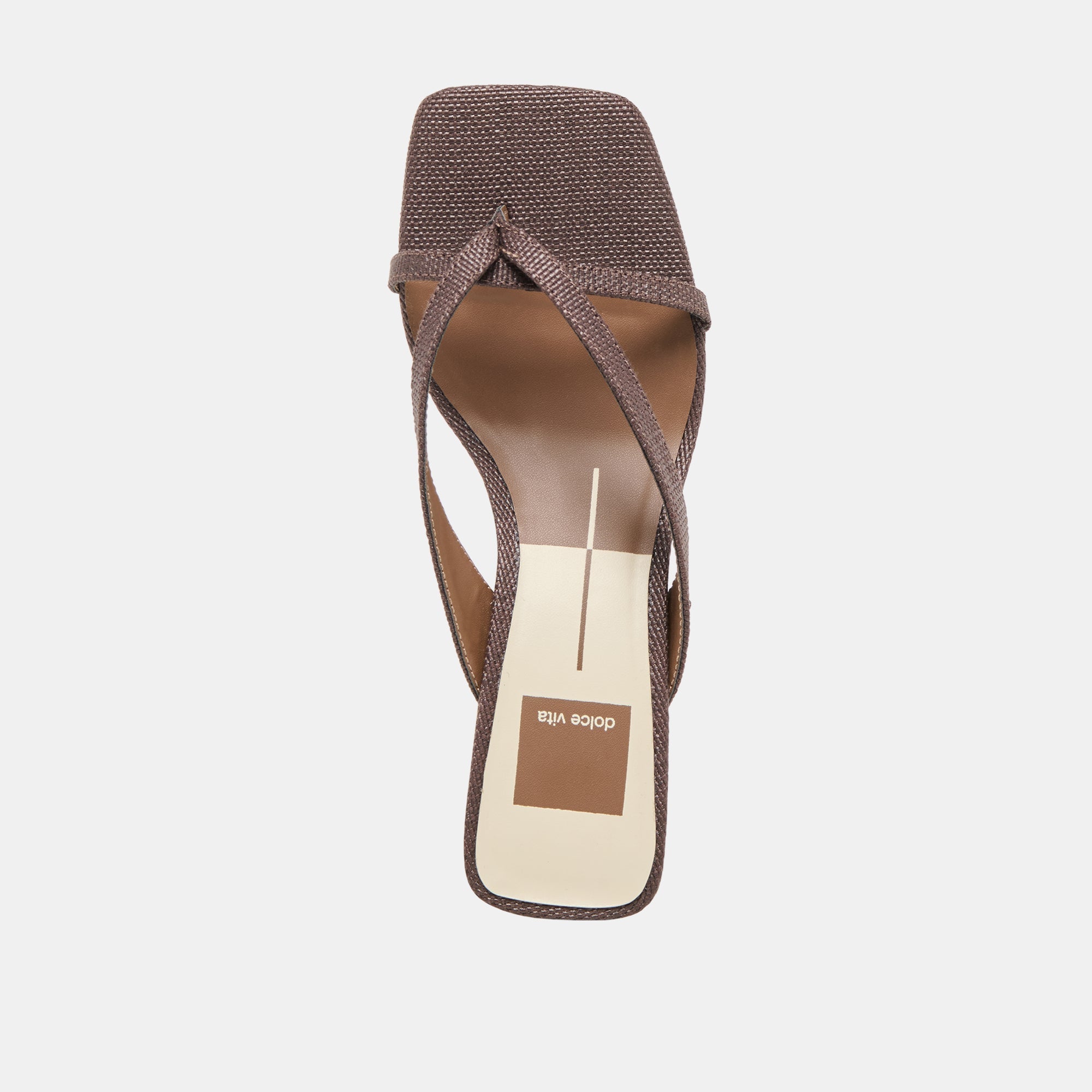 Brevel Chocolate Raffia Heels | Women Dolce Vita