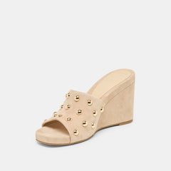 Holta Stud Camel Suede Wedges | Dolce Vita Women