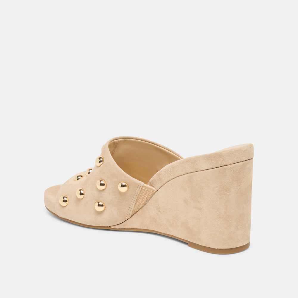 Holta Stud Camel Suede Wedges | Dolce Vita Women