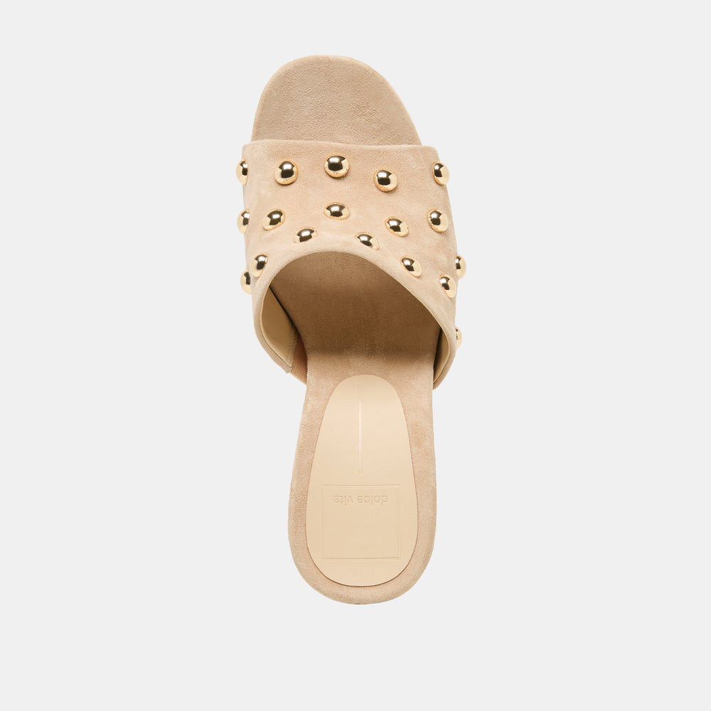 Holta Stud Camel Suede Wedges | Dolce Vita Women