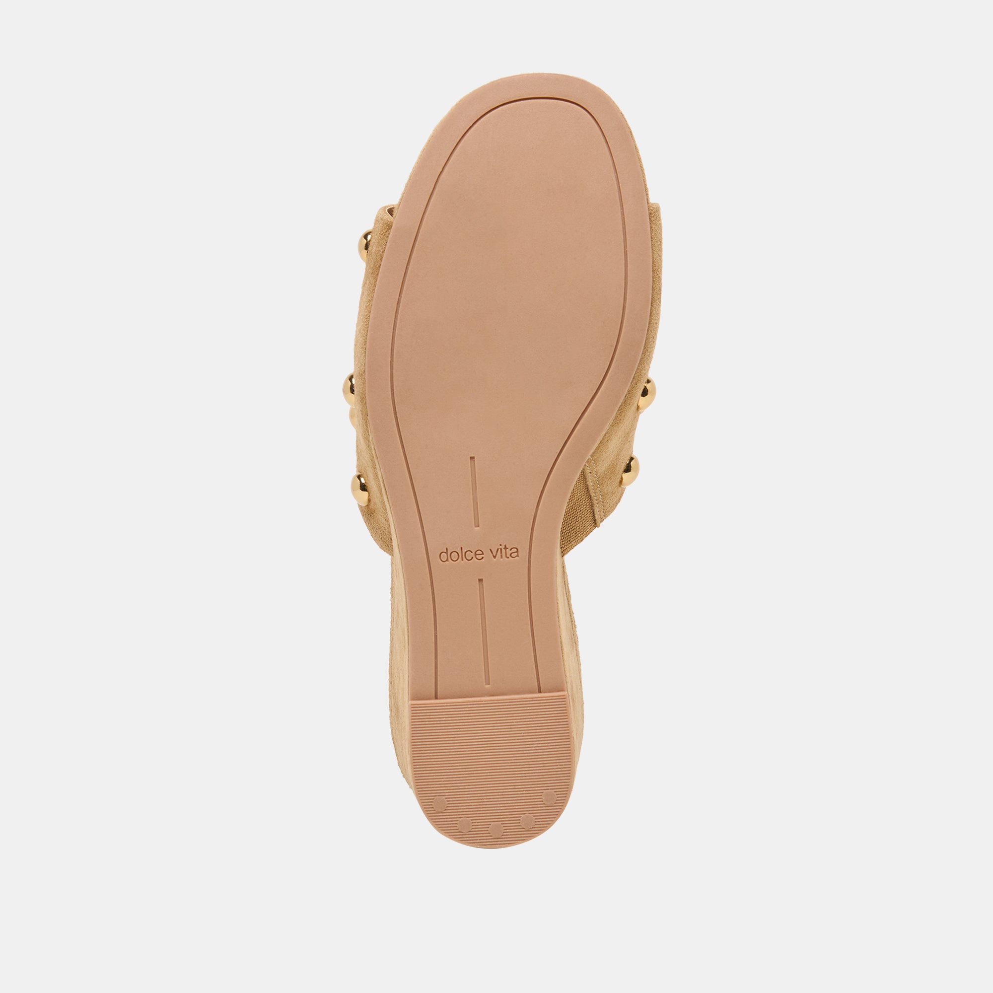 Holta Stud Lt Brown Suede Wedges | Women Dolce Vita