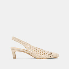 Fawne Creme Woven Stella Heels | Women Dolce Vita