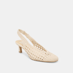 Fawne Creme Woven Stella Heels | Women Dolce Vita
