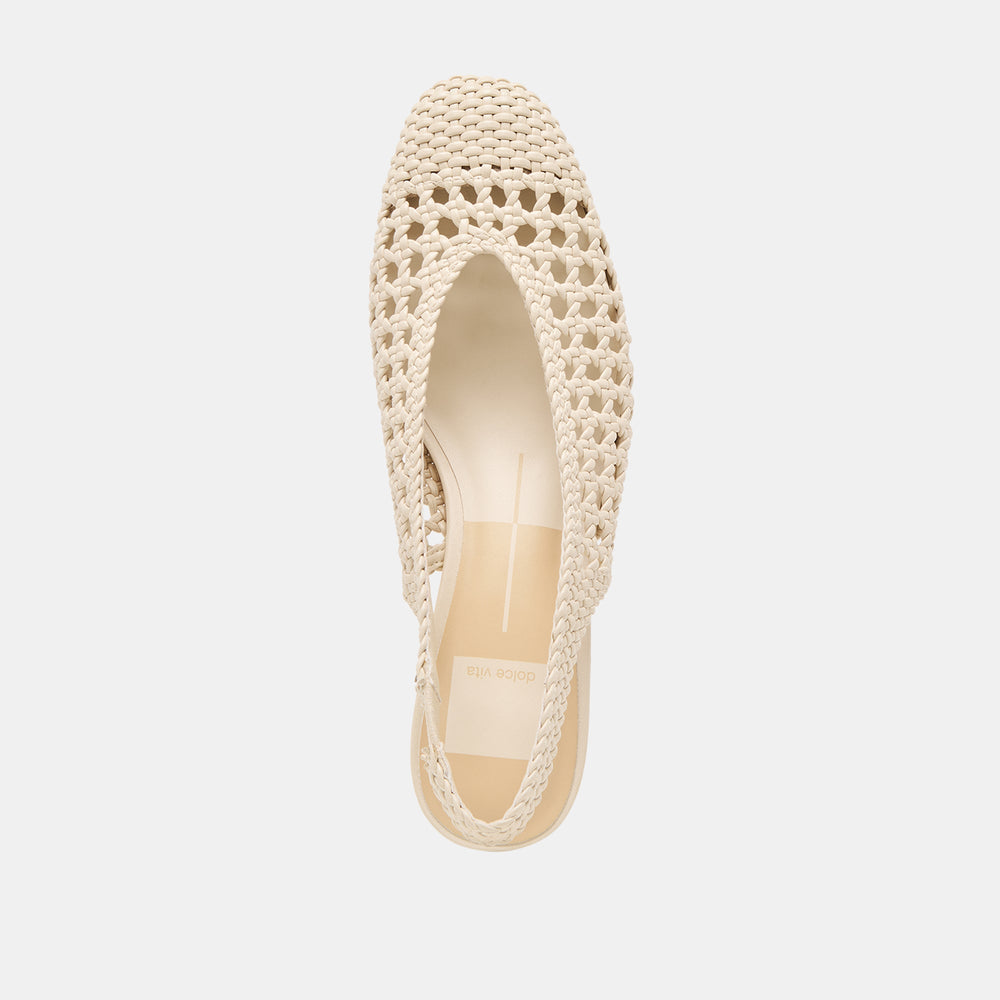 Fawne Creme Woven Stella Heels | Women Dolce Vita