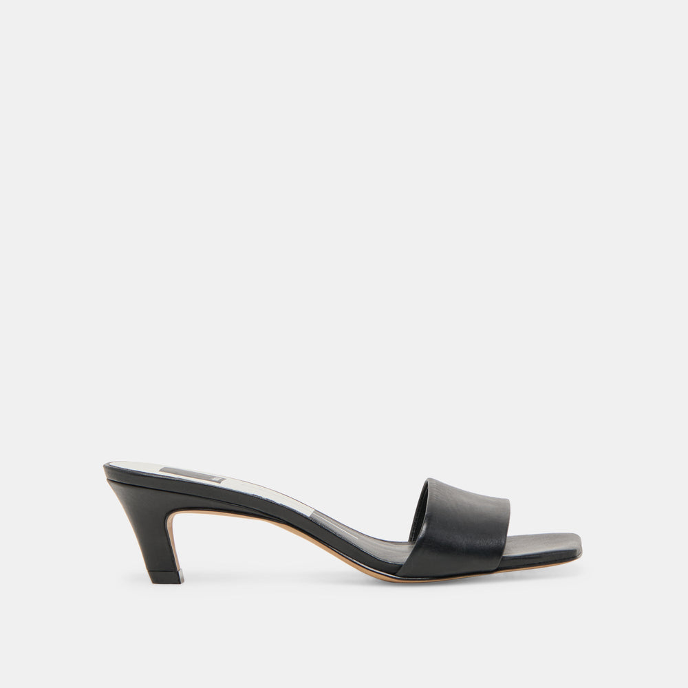 Rexa Black Leather Heels | Women Dolce Vita