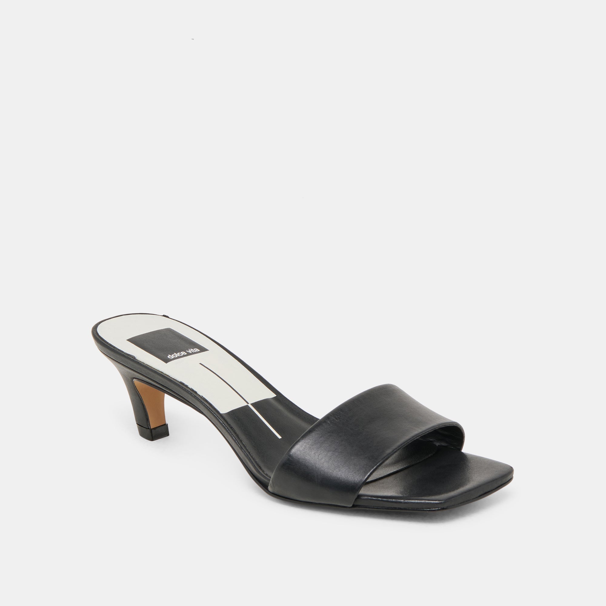 Rexa Black Leather Heels | Women Dolce Vita