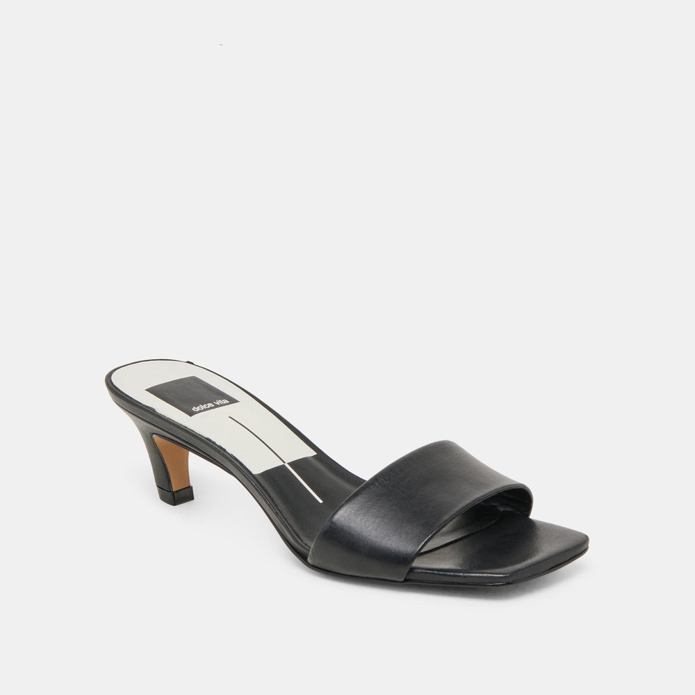 Rexa Black Leather Heels | Women Dolce Vita