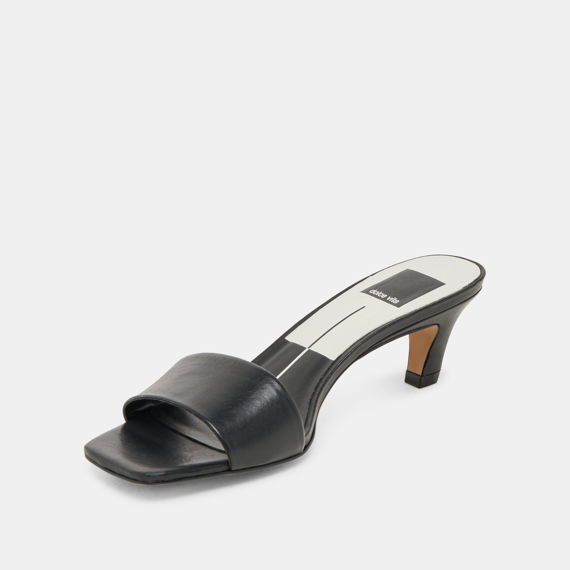 Rexa Black Leather Heels | Women Dolce Vita