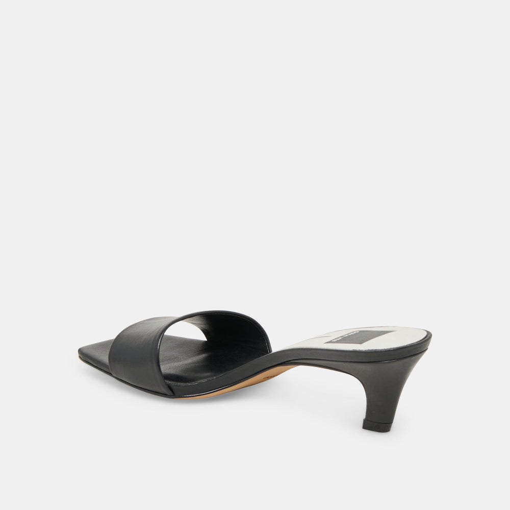 Rexa Black Leather Heels | Women Dolce Vita