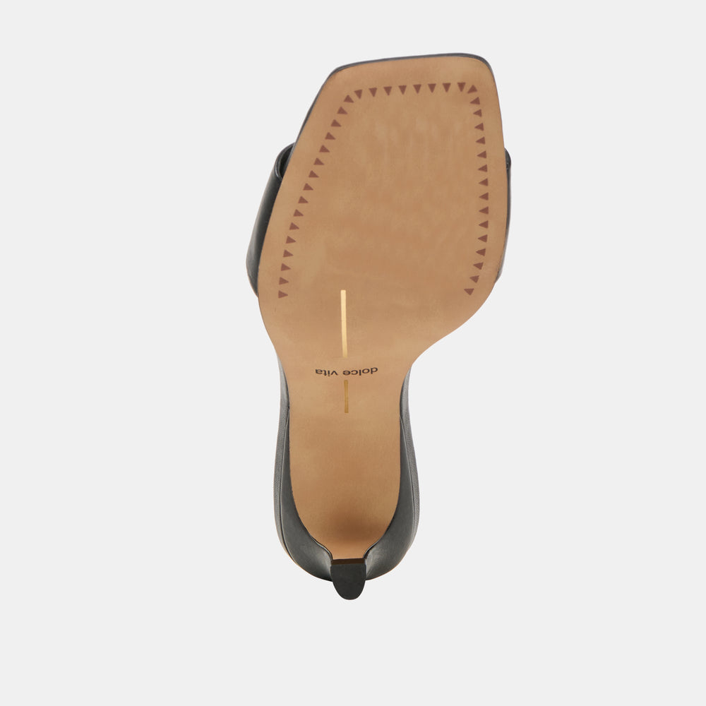 Rexa Black Leather Heels | Women Dolce Vita