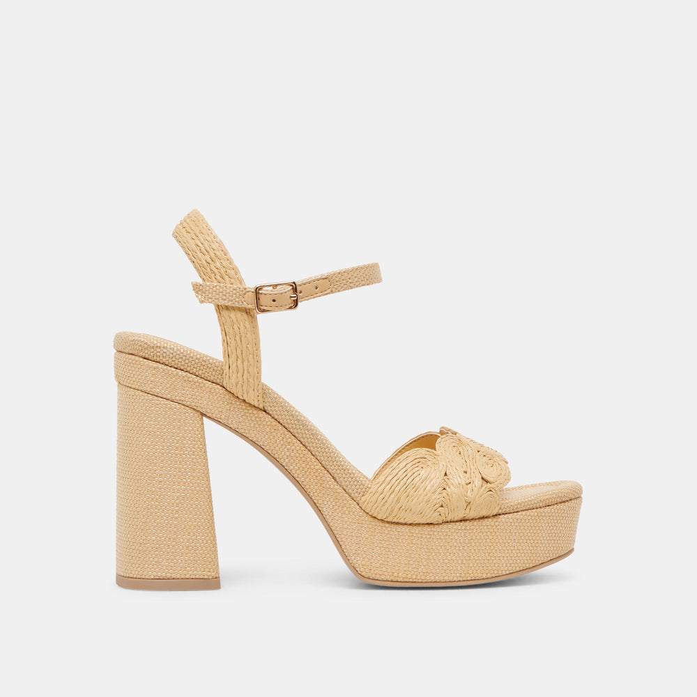 TINAYA HEELS LT NATURAL RAFFIA | Women Dolce Vita