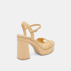 TINAYA HEELS LT NATURAL RAFFIA | Women Dolce Vita