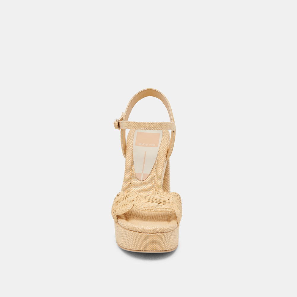 TINAYA HEELS LT NATURAL RAFFIA | Women Dolce Vita