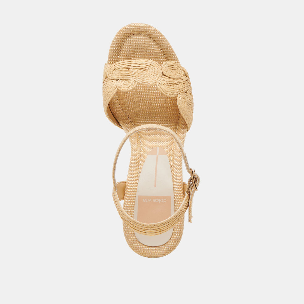 TINAYA HEELS LT NATURAL RAFFIA | Women Dolce Vita