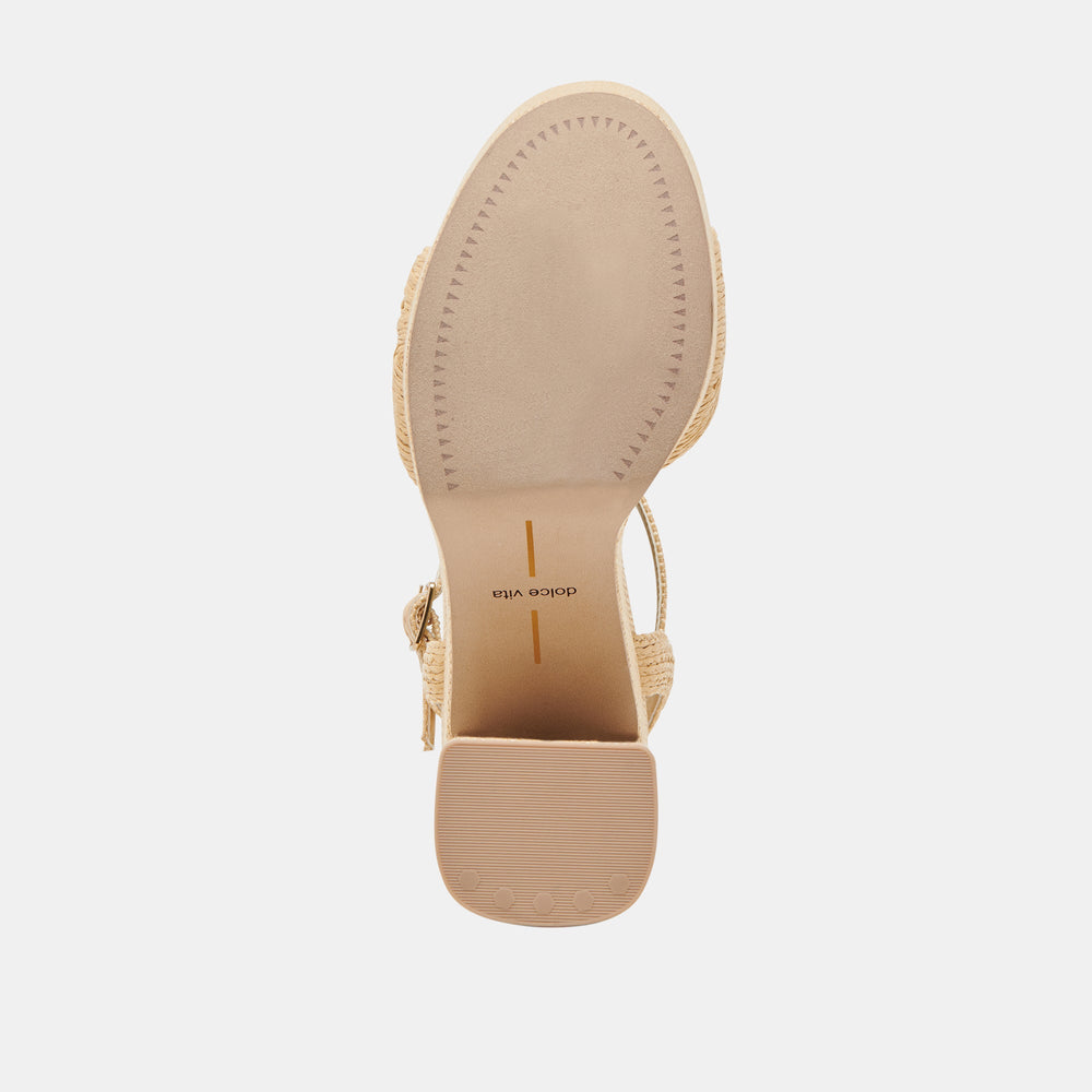 TINAYA HEELS LT NATURAL RAFFIA | Women Dolce Vita