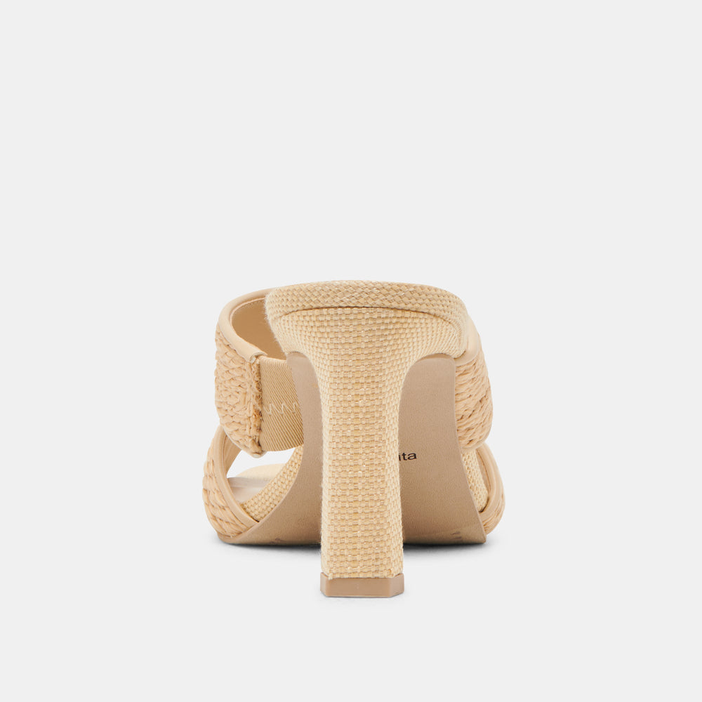 Gitel Lt Natural Raffia Heels | Women Dolce Vita