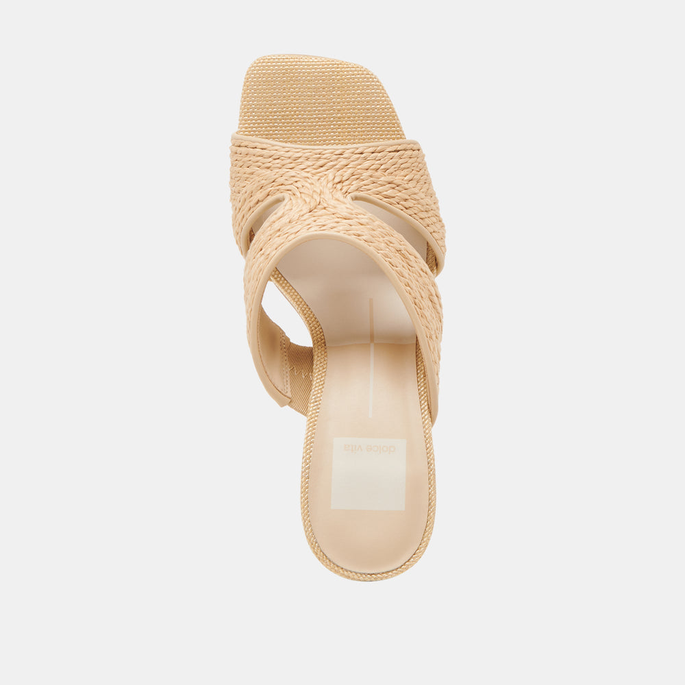 Gitel Lt Natural Raffia Heels | Women Dolce Vita