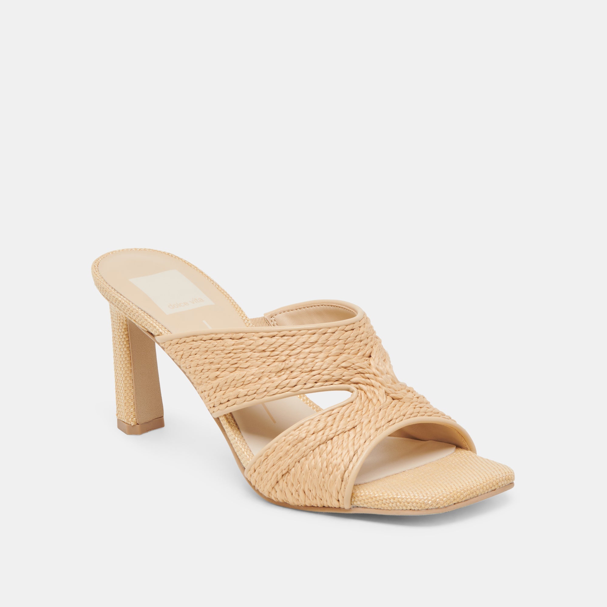 Gitel Lt Natural Raffia Heels | Women Dolce Vita