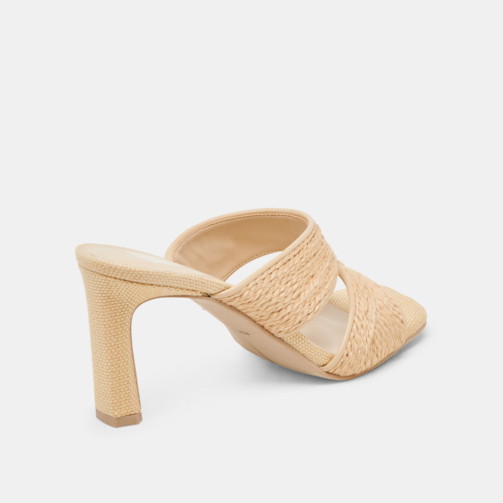 Gitel Lt Natural Raffia Heels | Women Dolce Vita