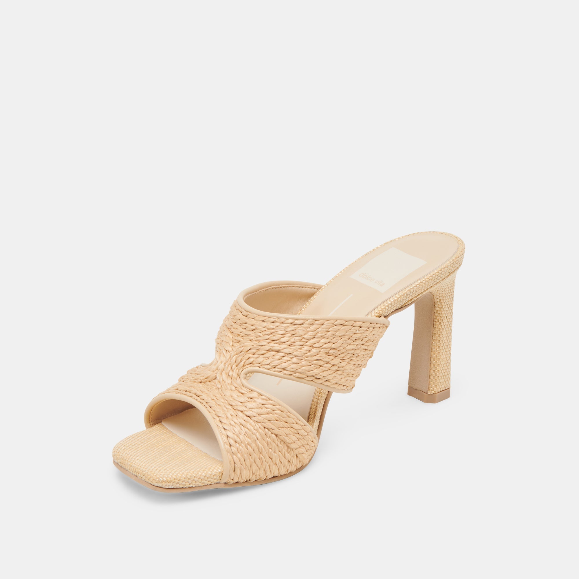 Gitel Lt Natural Raffia Heels | Women Dolce Vita