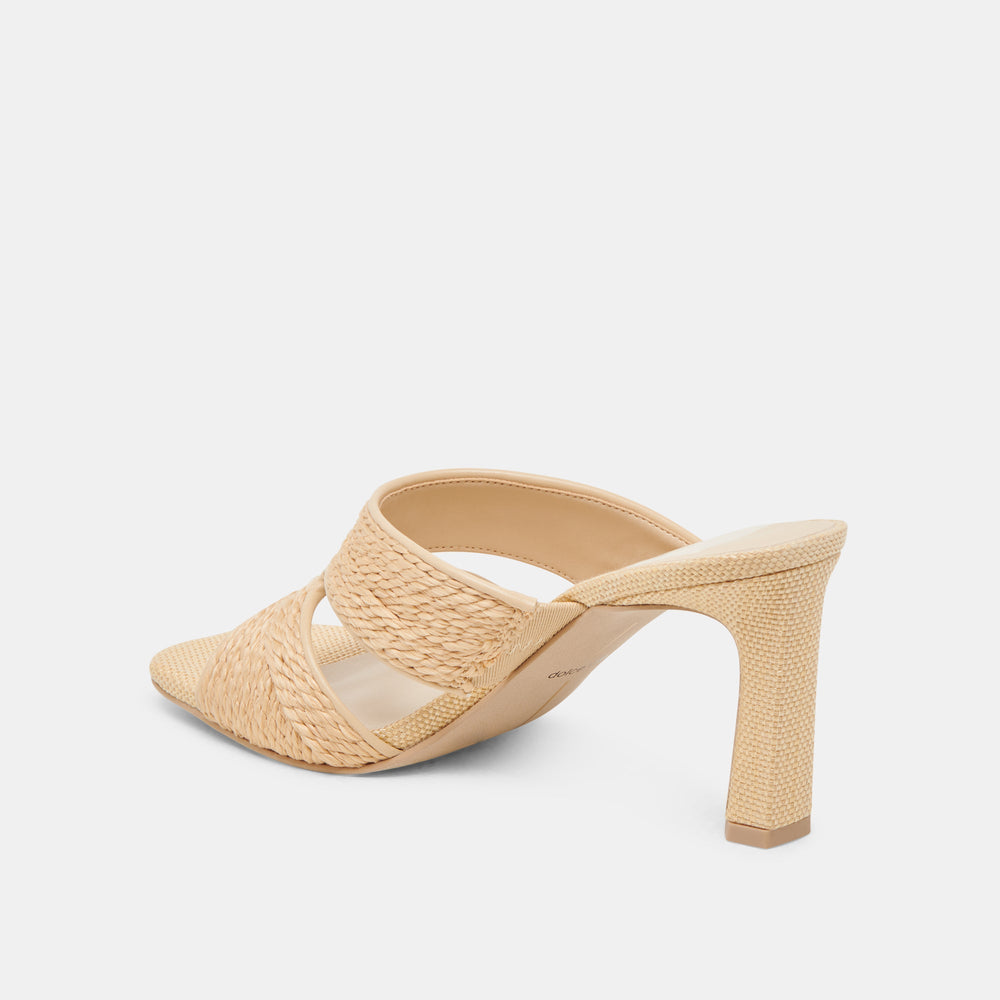 Gitel Lt Natural Raffia Heels | Women Dolce Vita
