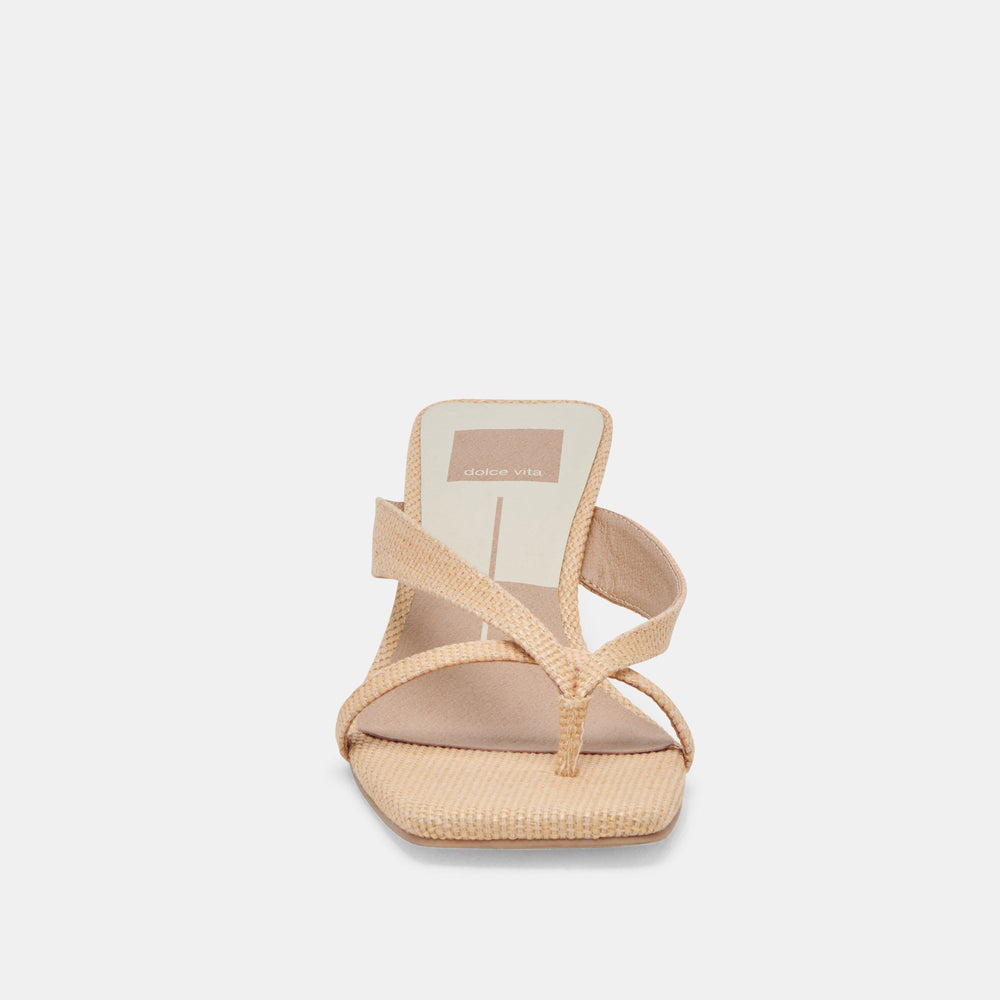 Brevel Natural Raffia Heels | Women Dolce Vita