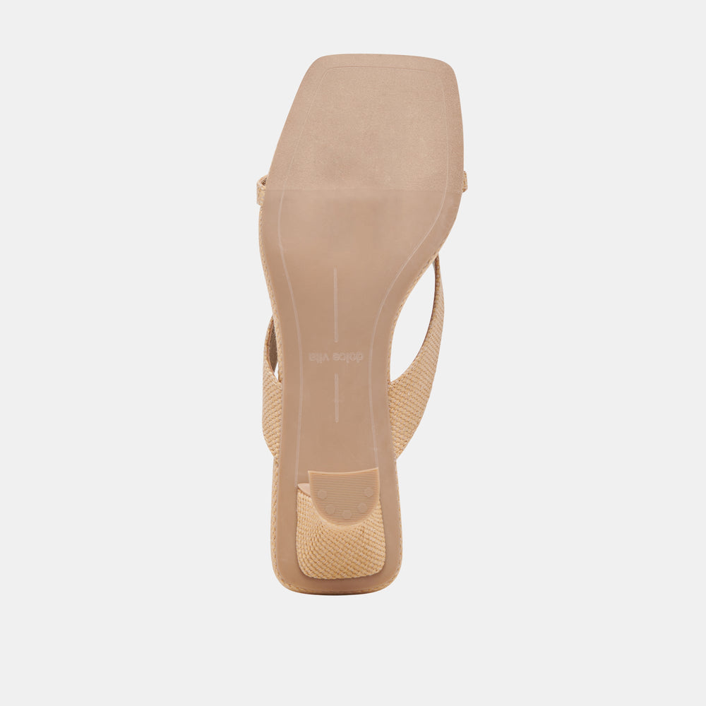 Brevel Natural Raffia Heels | Women Dolce Vita