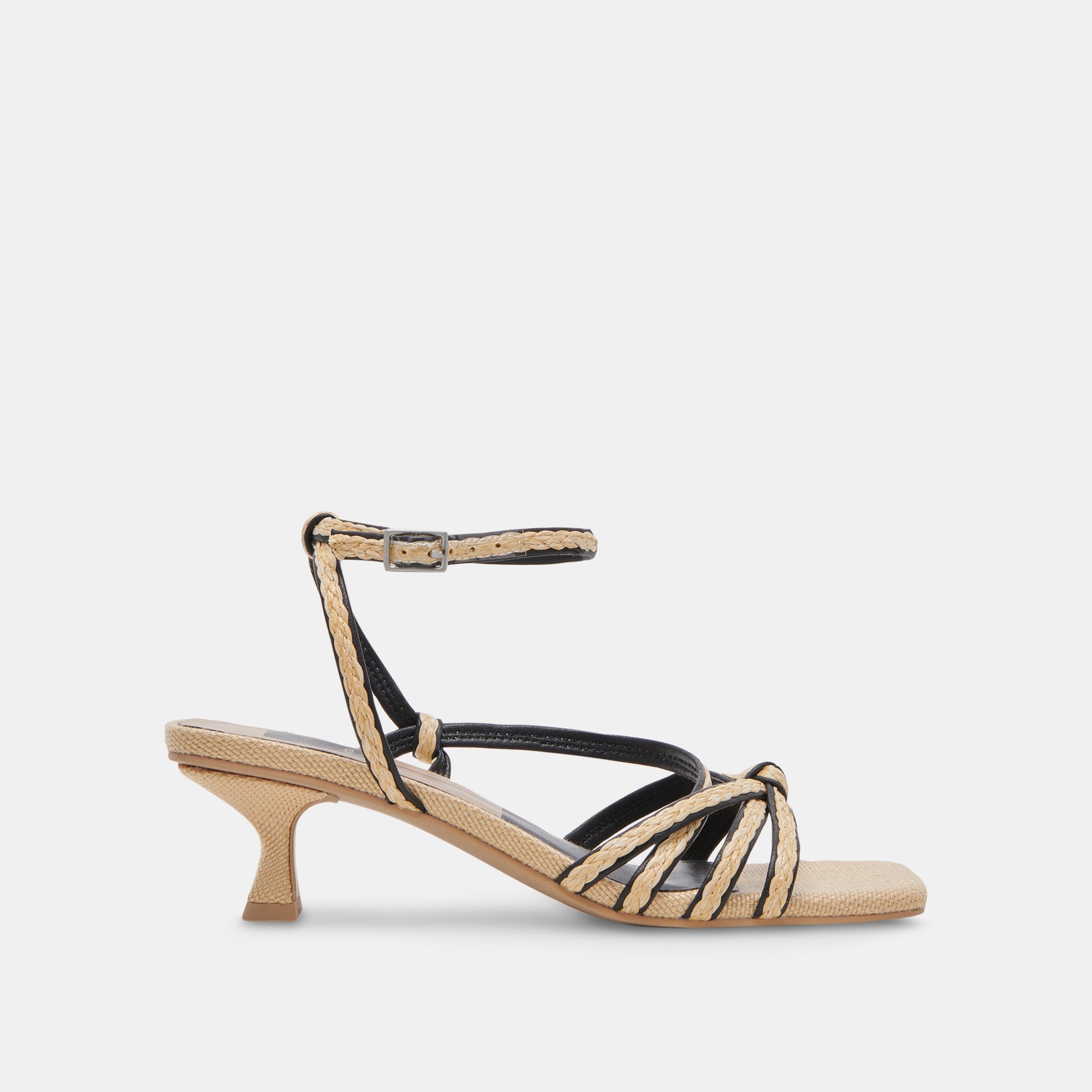 BEV BRAID WIDE HEELS BLACK NATURAL JUTE | Dolce Vita Women
