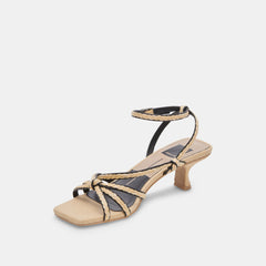 BEV BRAID WIDE HEELS BLACK NATURAL JUTE | Dolce Vita Women
