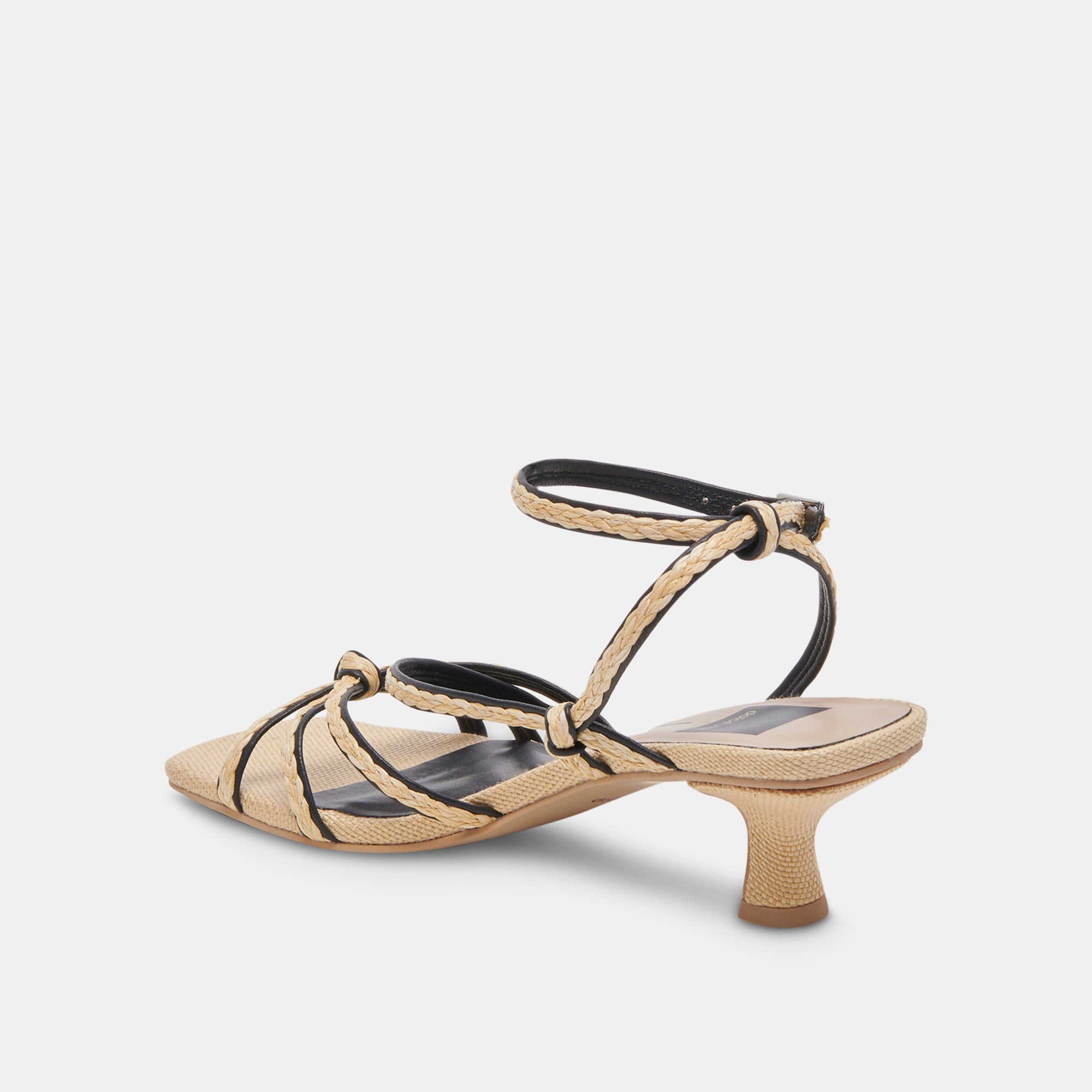 BEV BRAID WIDE HEELS BLACK NATURAL JUTE | Dolce Vita Women