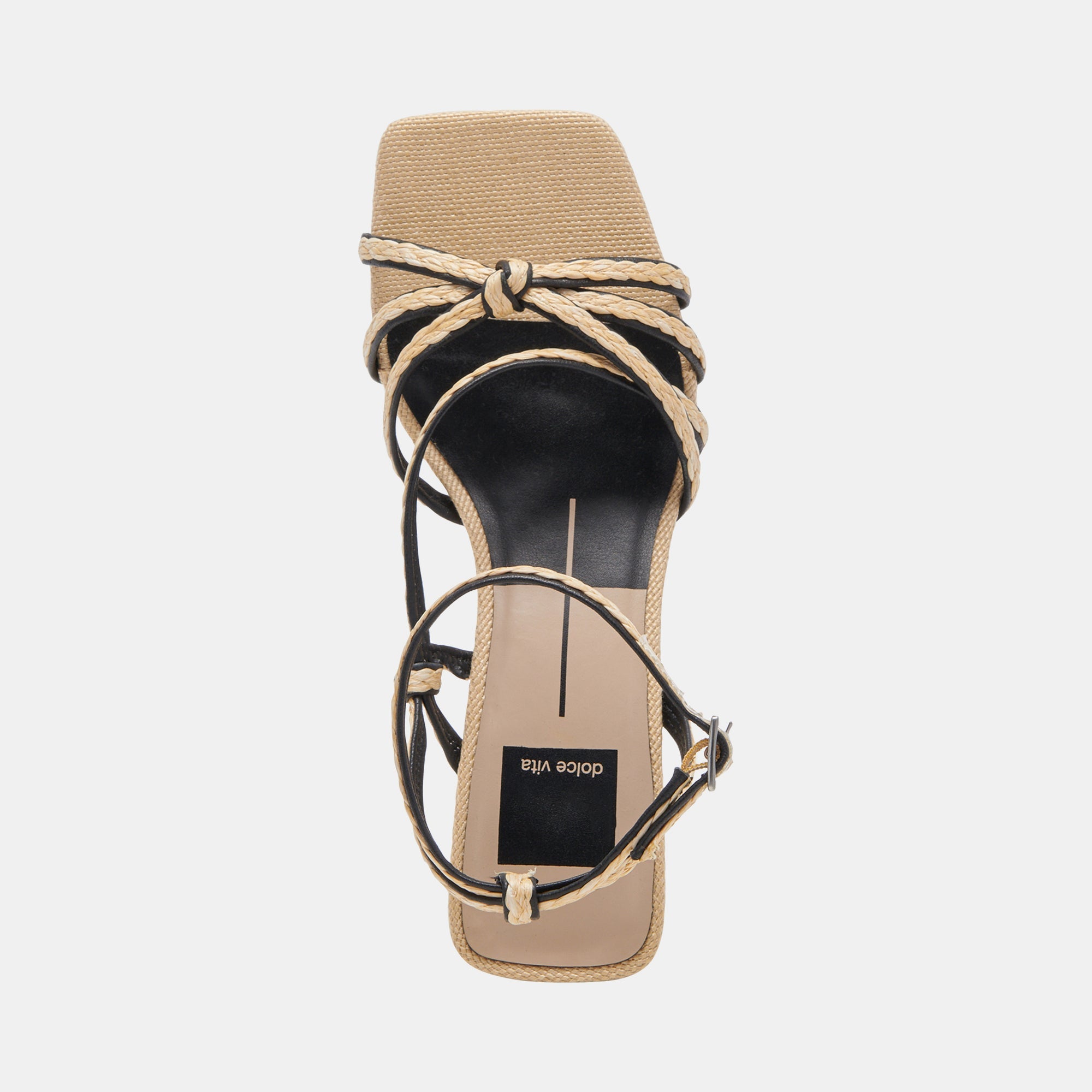 BEV BRAID WIDE HEELS BLACK NATURAL JUTE | Dolce Vita Women