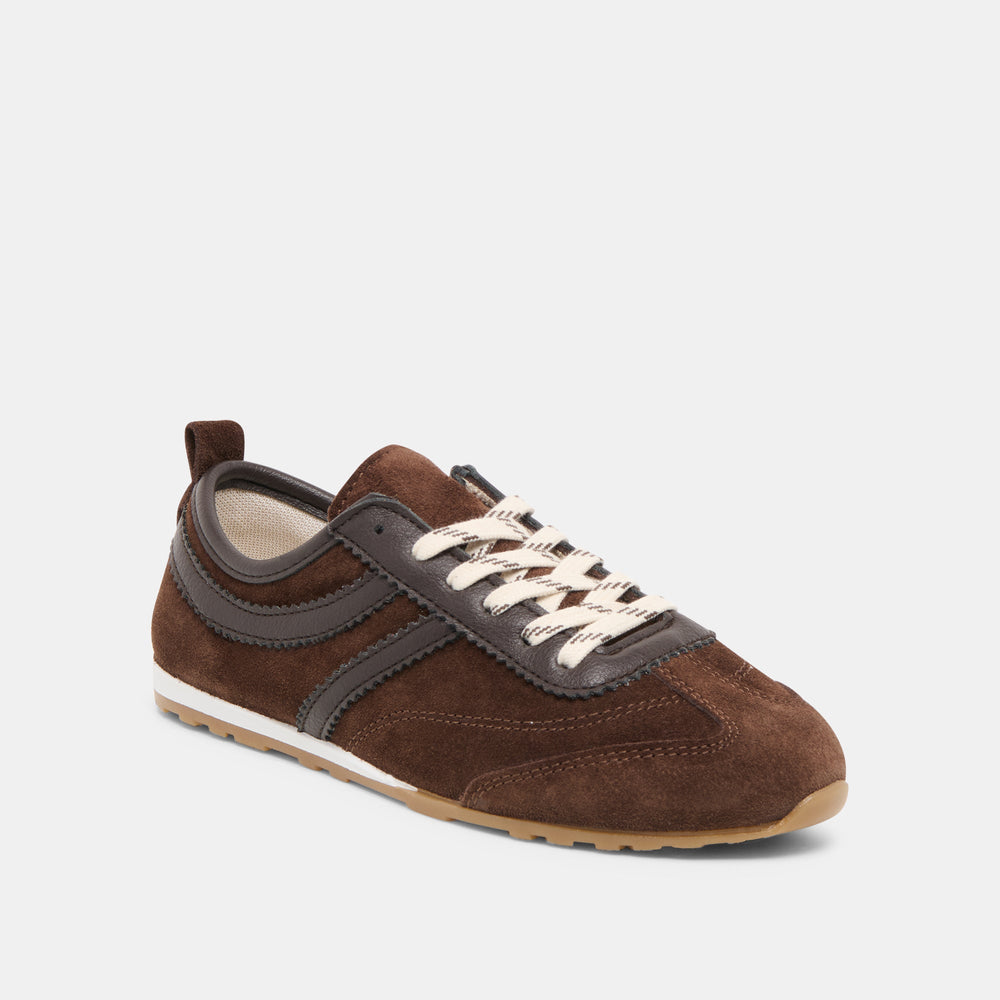 Viper Dk Brown Suede Sneakers | Dolce Vita Women