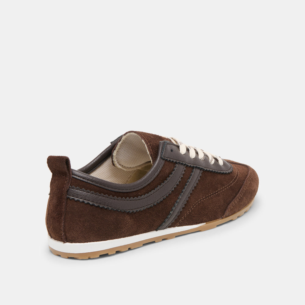 Viper Dk Brown Suede Sneakers | Dolce Vita Women