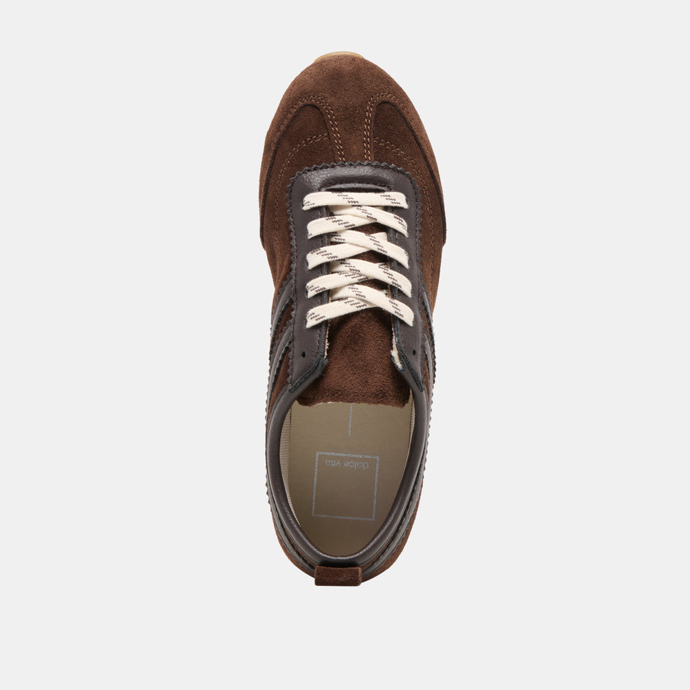 Viper Dk Brown Suede Sneakers | Dolce Vita Women