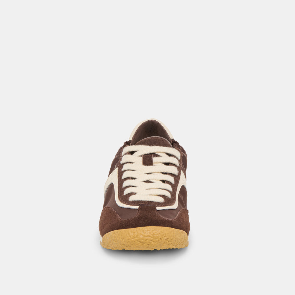 Sariya Dk Brown Nylon Sneakers | Women Dolce Vita