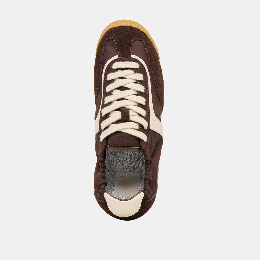 Sariya Dk Brown Nylon Sneakers | Women Dolce Vita