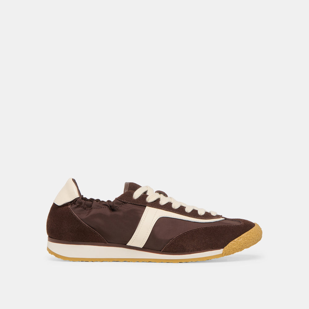 Sariya Dk Brown Nylon Sneakers | Women Dolce Vita