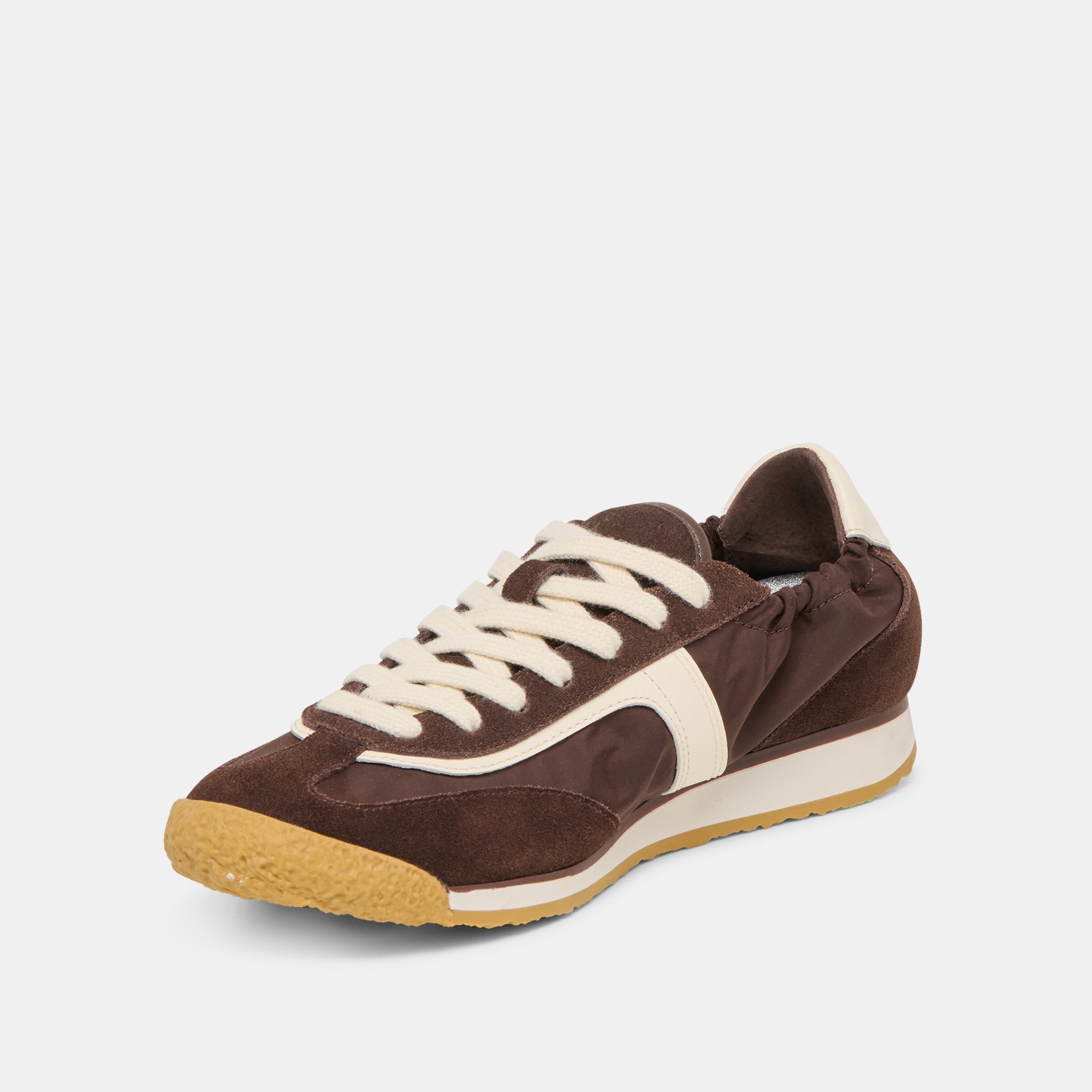 Sariya Dk Brown Nylon Sneakers | Women Dolce Vita
