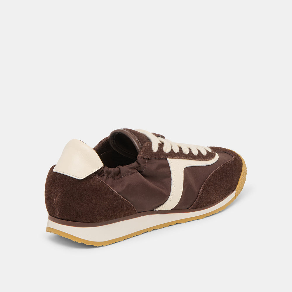 Sariya Dk Brown Nylon Sneakers | Women Dolce Vita