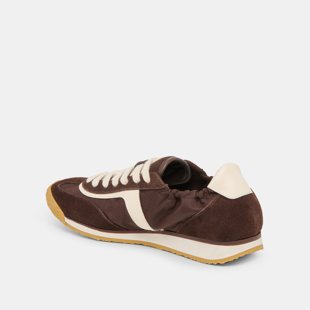 Sariya Dk Brown Nylon Sneakers | Women Dolce Vita
