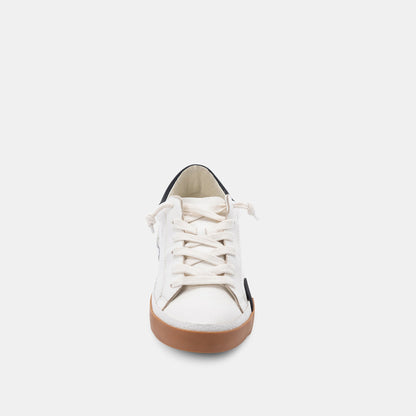 ZINA SNEAKERS WHITE BLACK LEATHER - Dolce Vita